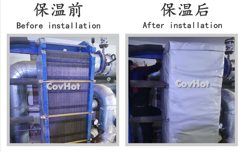 板式<a href=http://www.zvbx.cn/e/tags/?tagname=%E6%8D%A2%E7%83%AD%E5%99%A8%E4%BF%9D%E6%B8%A9 target=_blank class=infotextkey>換熱器保溫</a>套,板換保溫罩